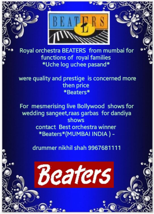 ORCHESTRA BEATERS mumbai for wedding Sangeet shows
